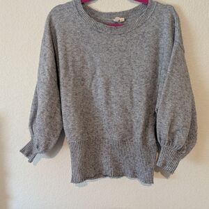 Anthropologie Soft Gray Crew Neck Sweater